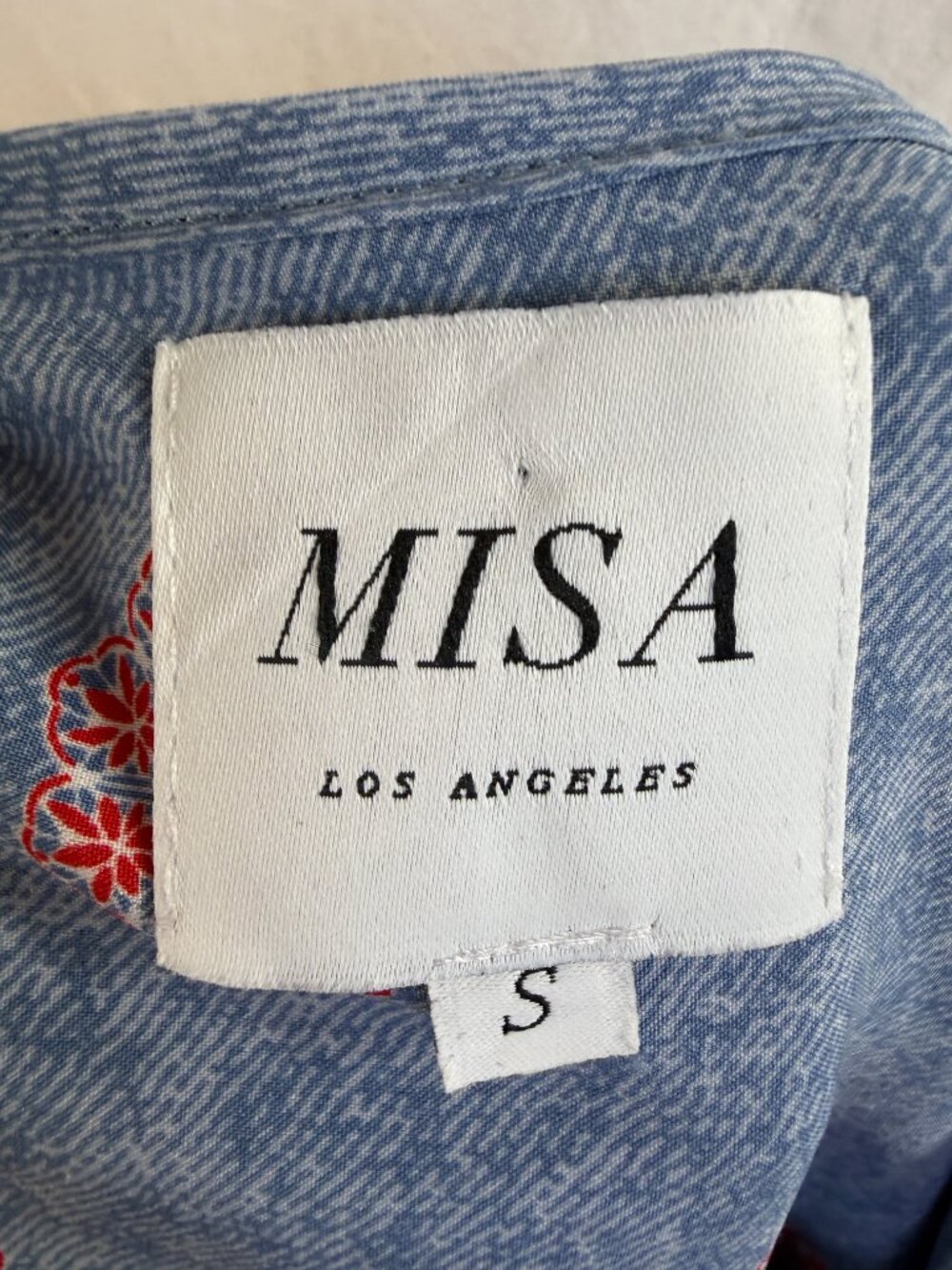MISA Tatiana Blue Red Flutter Sleeve Mini Dress $485 - Picture 10 of 12